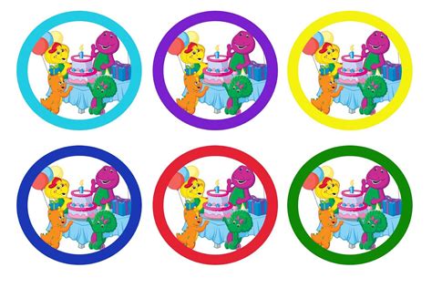 Cupcake Toppers Ben Ten And Barney Barney Birthday Party Cupcake