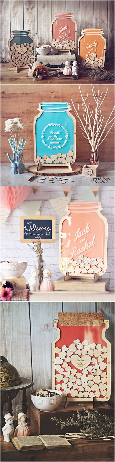 These miniature mason jars are well suited for packaging small amounts of any food products. Etsy Finds: 18 Rustic Country Wood Wedding Guest Books ...