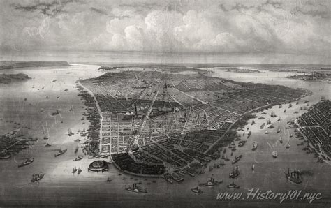A Birds Eye View Of Lower Manhattan Nyc In 1850