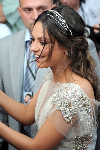 Mila Kunis In Elie Saab Wedding Dresses Wedding Hair And Makeup Bride