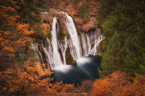 Through Fall Burney Falls Waterfall Shasta County