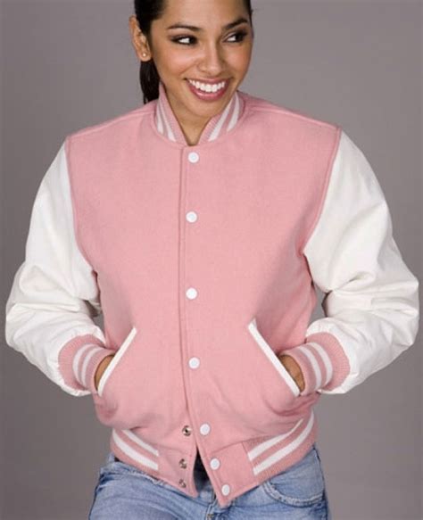 High Quality Pink Varsity Letterman Women Jacket