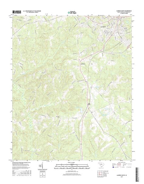 Mytopo Laurens South South Carolina Usgs Quad Topo Map