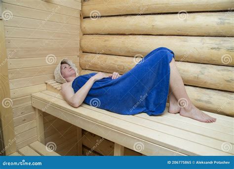 A Woman In A Sauna Relax In The Sauna Stock Image Image Of Warm Relax