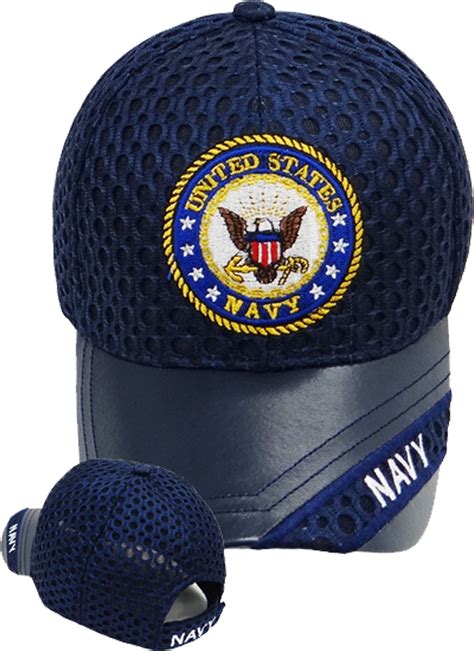 Us Navy Baseball Cap Blue Hat With Chain United States Navy Logo Emblem