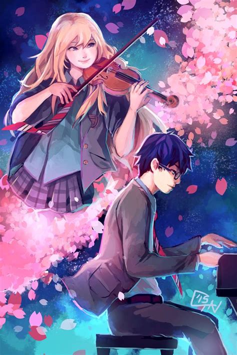 But after the passing of his mother, saki arima, kousei falls into a downward spiral, rendering him unable to hear the sound of his own piano. 496 best images about { your lie in april } on Pinterest ...