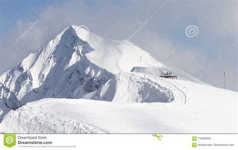 Snowy Mountains In Sochi Russia Stock Photo Image Of Cloud Edge