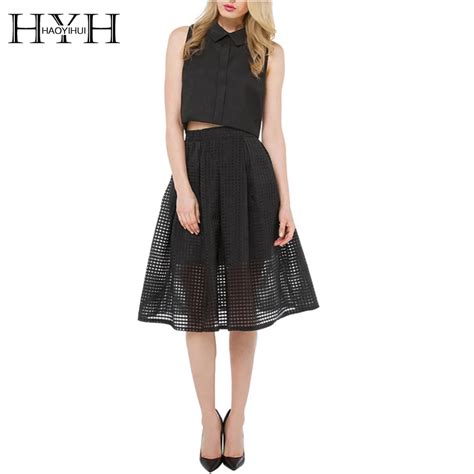 Buy Hyh Haoyihui Knee Length Black Organza Skirts