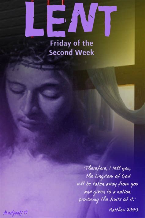 Lenten Reflection 22 March Friday Of The Second Week Of Lent Year