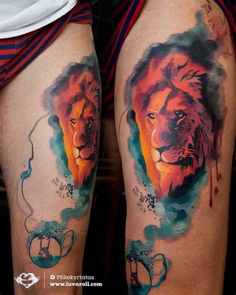 Lion Thigh Tattoos Best Tattoo Ideas Gallery
