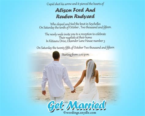 Wedding Announcement Wording Wordings And Messages