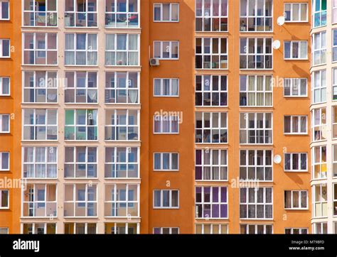 Front View Of The Apartment Building Stock Photo Alamy