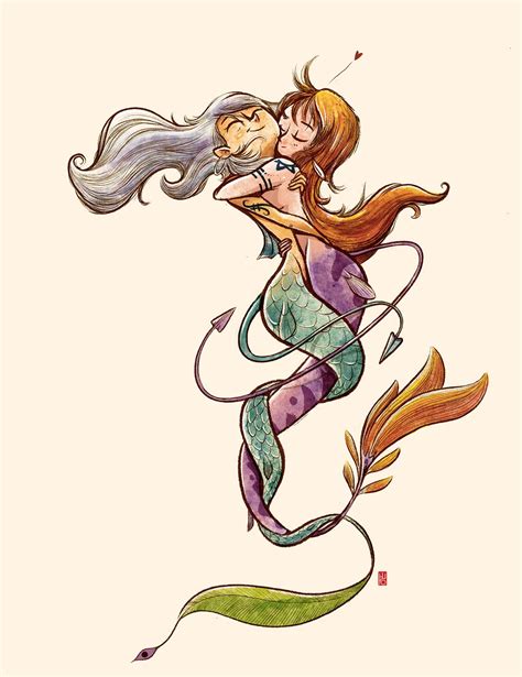 Two Mermaids On Behance Mermaid Drawings Drawing Illustrations Mermaid
