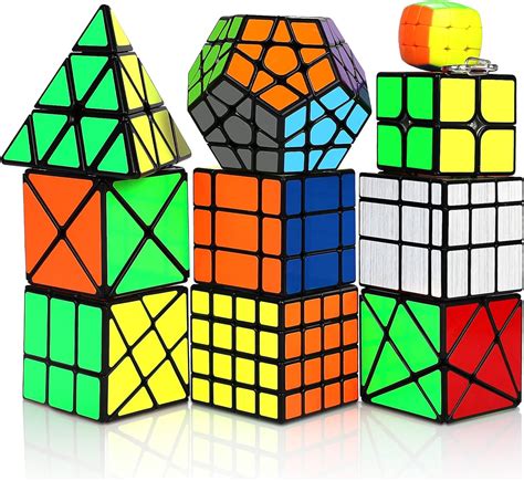 Buy Coolzon Speed Cube Set 10 Pack Magic Cubes Bundle 2x2 4x4 Pyraminx