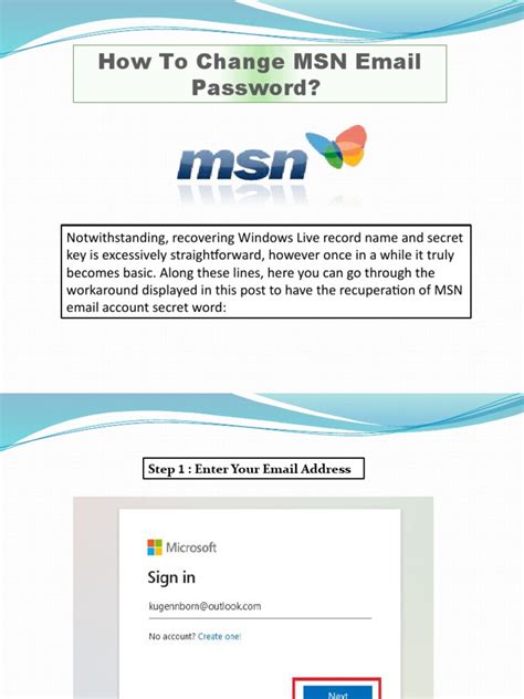 How To Change Msn Email Password Pdf