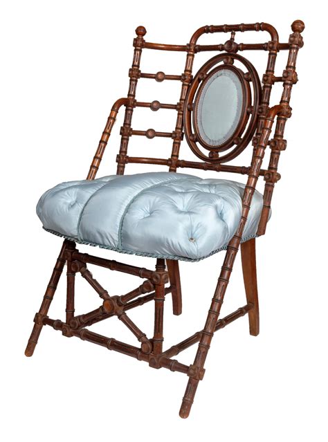 Lot George Hunzinger Light Blue Upholstered Walnut Side Chair