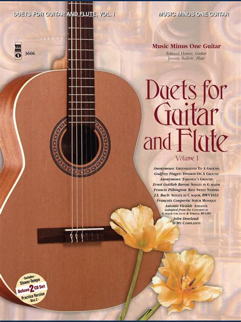 Music Minus One Guitar And Flute Duets Vol I Classical Guitar Book