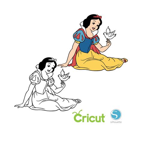2 Snow White Svg For Cricut And Silhouette Cutting Machines Etsy
