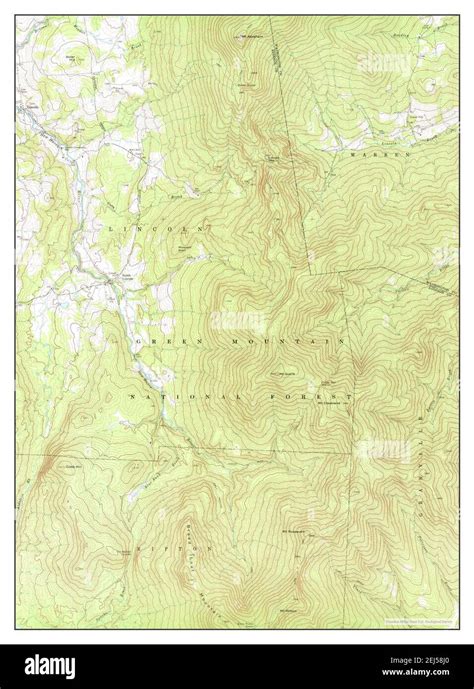 Lincoln Vermont Map 1970 124000 United States Of America By