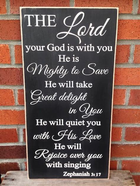Zephaniah 317 The Lord Your God Is With You Bible Verse Etsy Uk