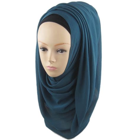 Chiffon Head Cover Hijab Islamic Headwear Scarf Arab Cap Shawls