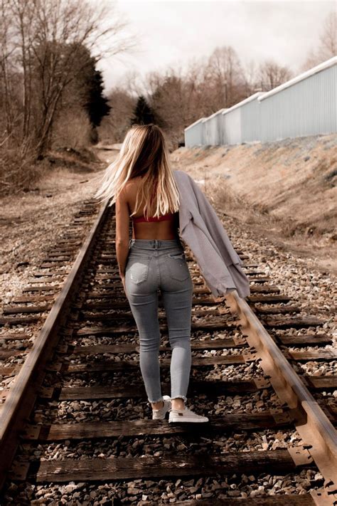 Photoshoot Train Track Poses Railroad Photoshoot Female Portrait Poses