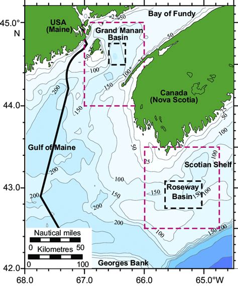 The Canadian Right Whale Conservation Areas Black Dashed Lines Of The