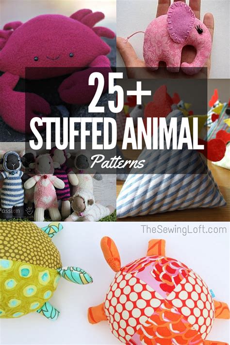 Get started on a new sewing project with these free sewing printable patterns! Stuffed Animal Patterns - The Sewing Loft