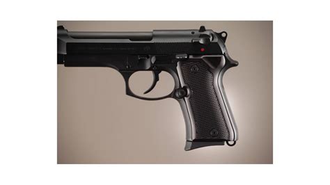 Hogue Beretta 92 Handgun Grip Compact Checkered Aluminum Brushed