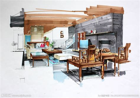 Interior Hand Sketches Home Interior Design 디자인 건축 드로잉 건축 스케치
