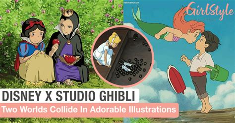 Disney And Studio Ghibli Combined In Adorable Illustrations Girlstyle