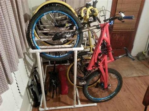 Built A Bike Storage Rack Bike Storage Diy Vertical Bike Storage