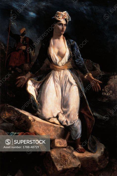Greece On The Ruins Of Missolonghi By Eugene Delacroix SuperStock