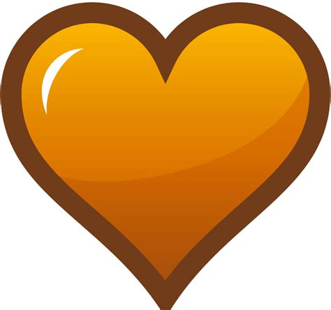 Free Orange Heart Transparent Download Free Orange Heart Transparent