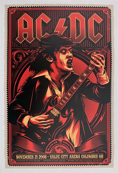 Acdc Poster Concert Poster Art Rock Poster Art Rock Band Posters