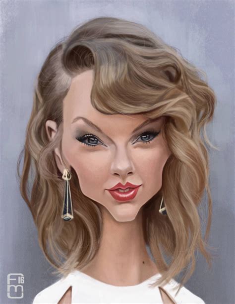 Taylor Swift By Fernando Mendez Celebrity Caricatures Caricature