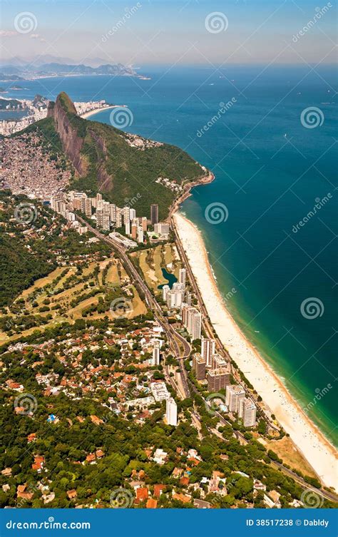 Rio De Janeiro Aerial View Scenico Fotografia Stock Immagine Di