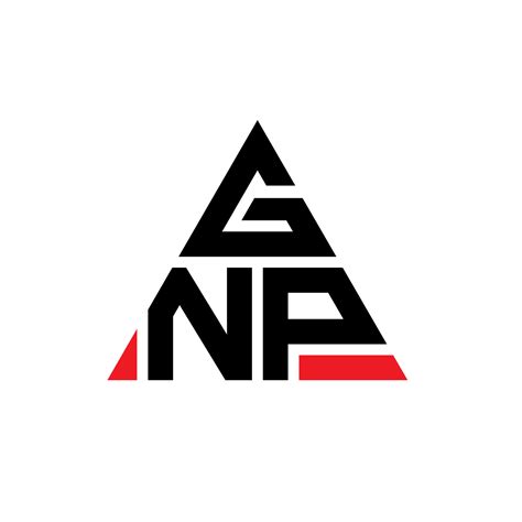 Gnp Triangle Letter Logo Design With Triangle Shape Gnp Triangle Logo