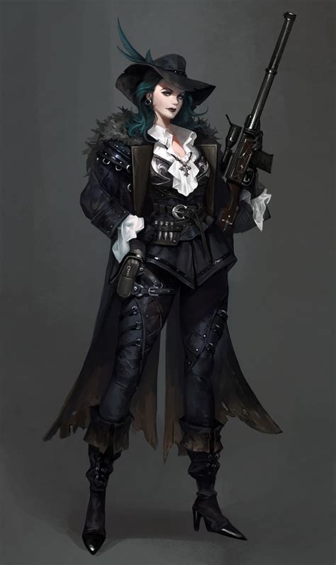 Artstation Vampire Hunter Sunong Female Character Design