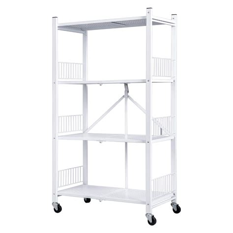 Buy Jaq Foldable Storage Shelves Unit 4 Tier Folding Shelf Shelving