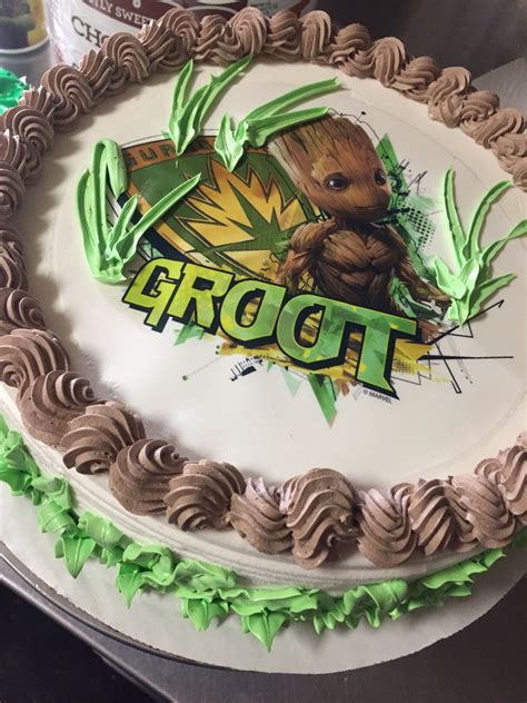 Dq Cakes Hermantown Dq Grill And Chill I Am Groot Cake 4th Birthday
