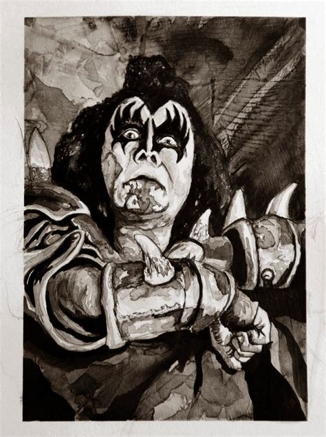 Gene simmons is moving, but not before showing et around his massive home that he built from the ground up. Gene Simmons, Ink Portrait by StudioInChaos on Etsy | Ink ...