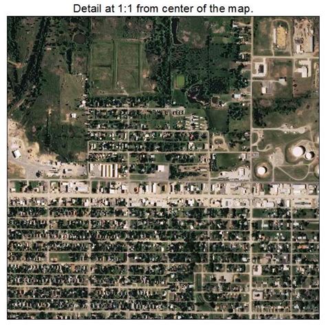 aerial photography map of cushing ok oklahoma