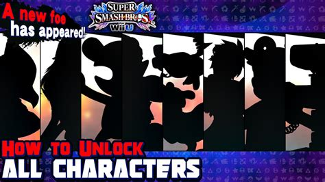 How To Unlock All 8 Characters In Super Smash Bros For Wii U Youtube