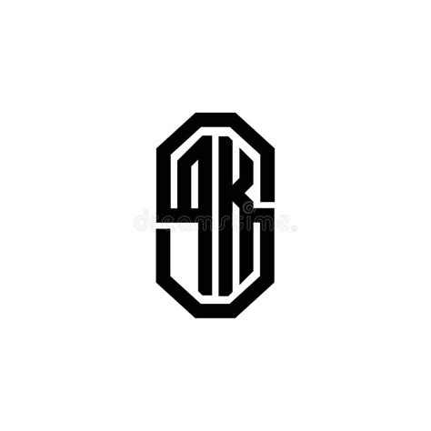 Pk Logo Modern Vintage Monogram Style Stock Vector Illustration Of