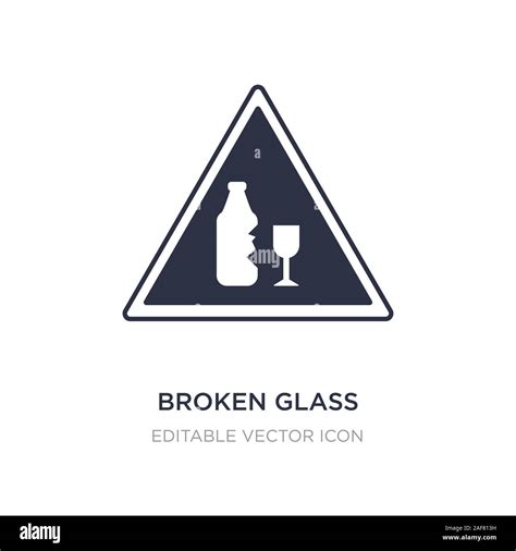 Broken Glass Icon On White Background Simple Element Illustration From