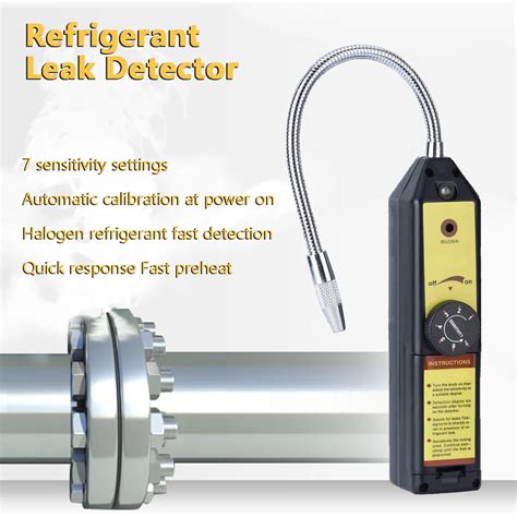Refrigerant Freon Leak Detector Halogen Gas Air Monitor For Hfcs Cfcs