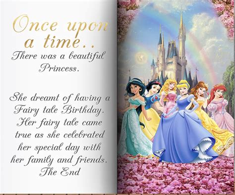 Disney Princess Once Upon A Time Personalised Birthday Party Supplies