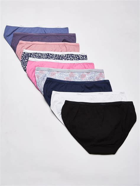 buy hanes women s bikini panties pack moisture wicking cotton bikini underwear colors may vary