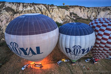 Hot Air Balloon Taking Off At Dawn Göreme Nevşehir Province